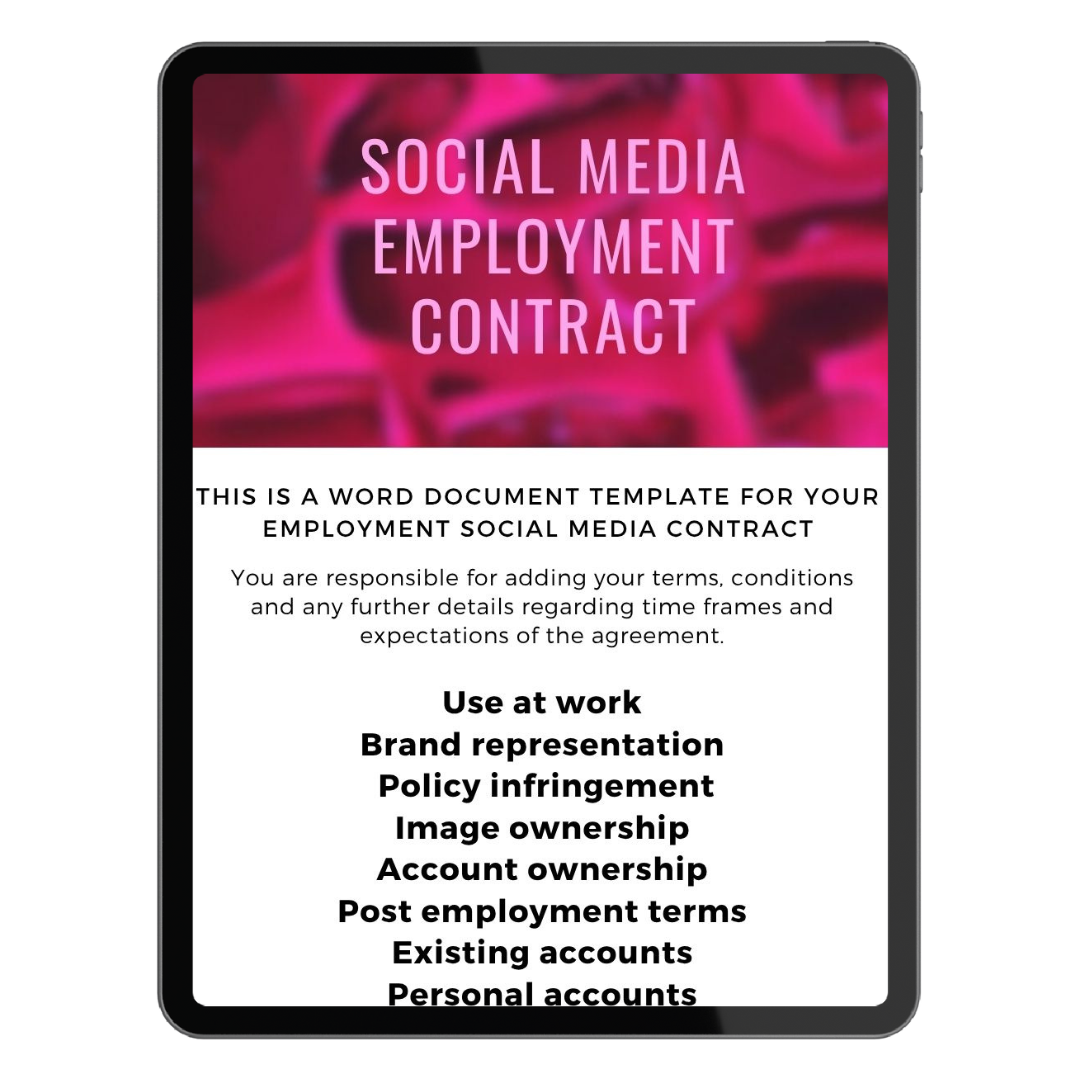 Social Media Employment Contract
