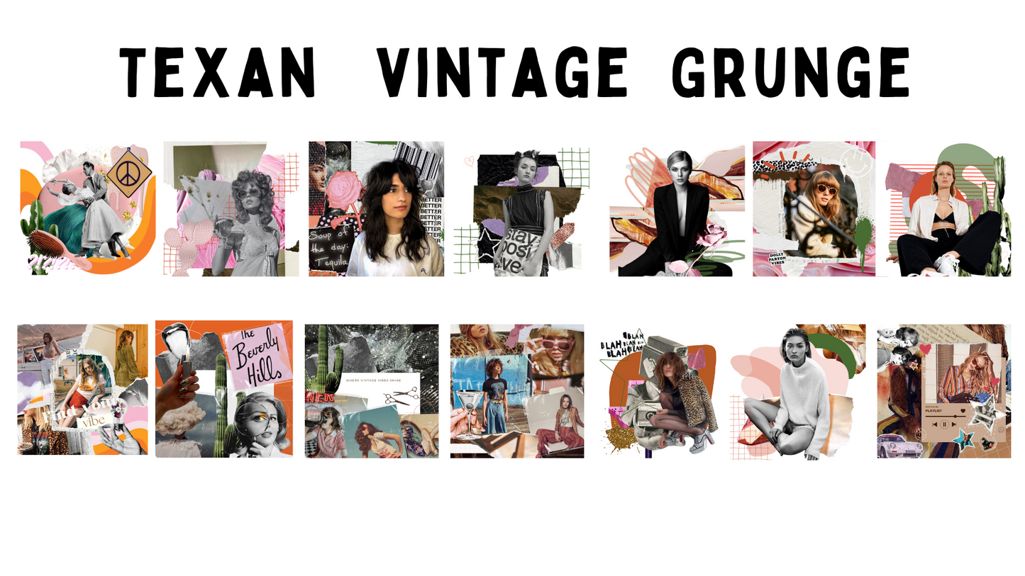 Collage Canva Template - Texan Vintage Grunge