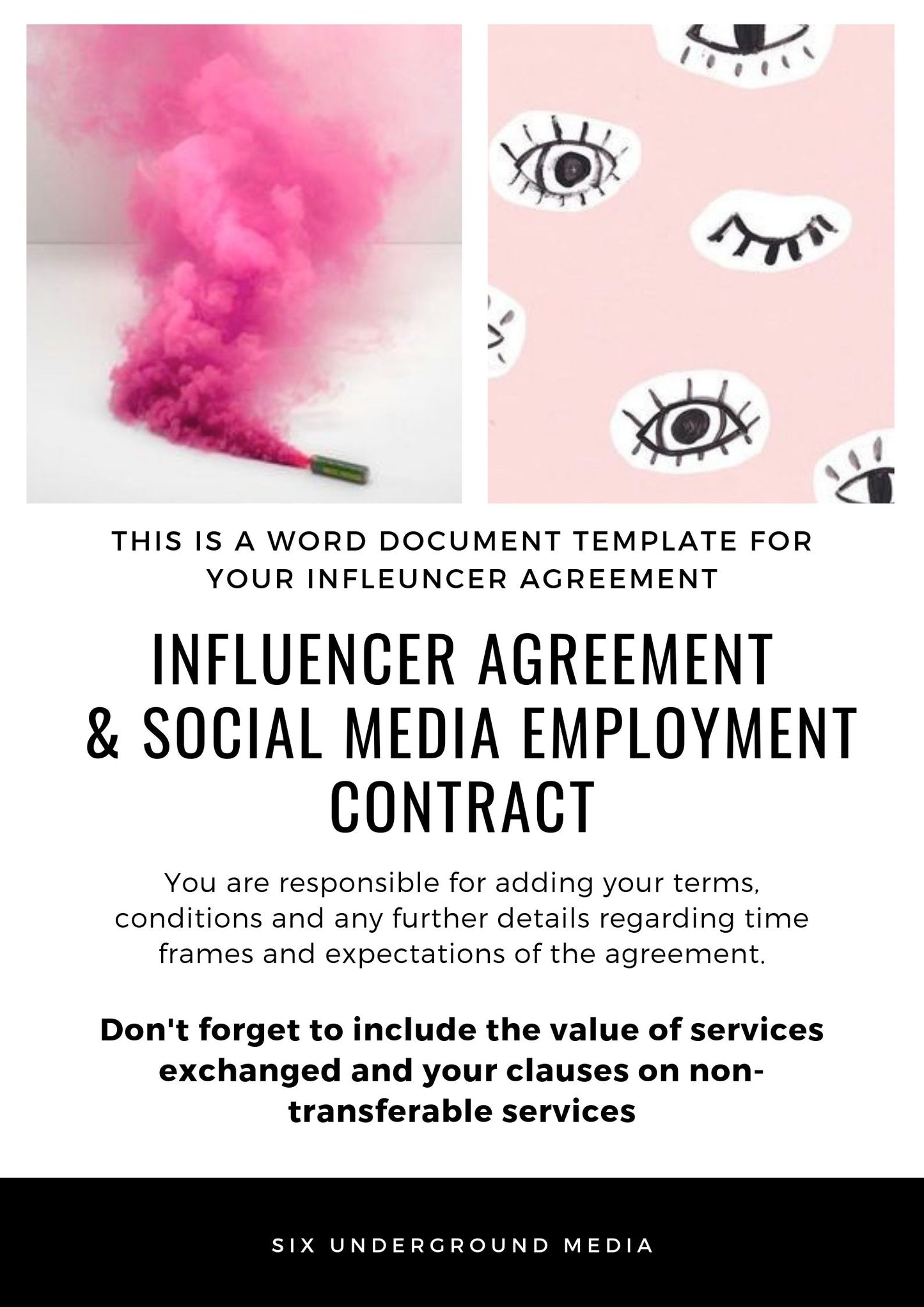Bundle | Influencer Agreement X Social Media Employment Template