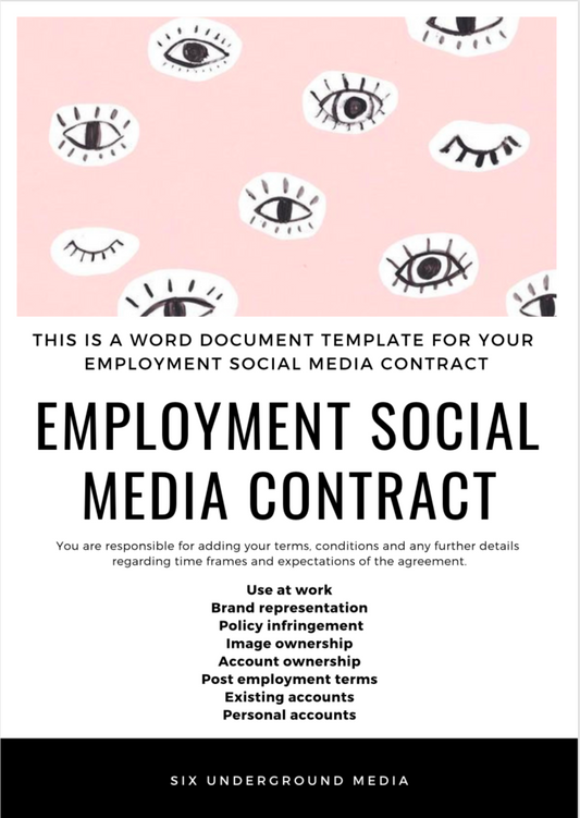 Social Media Employment Contract