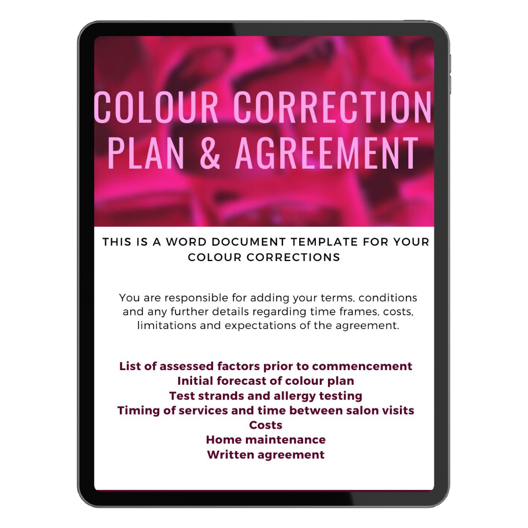 Colour Correction Plan & Agreement