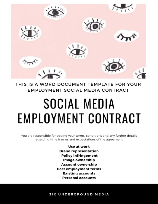 Social Media Employment Contract