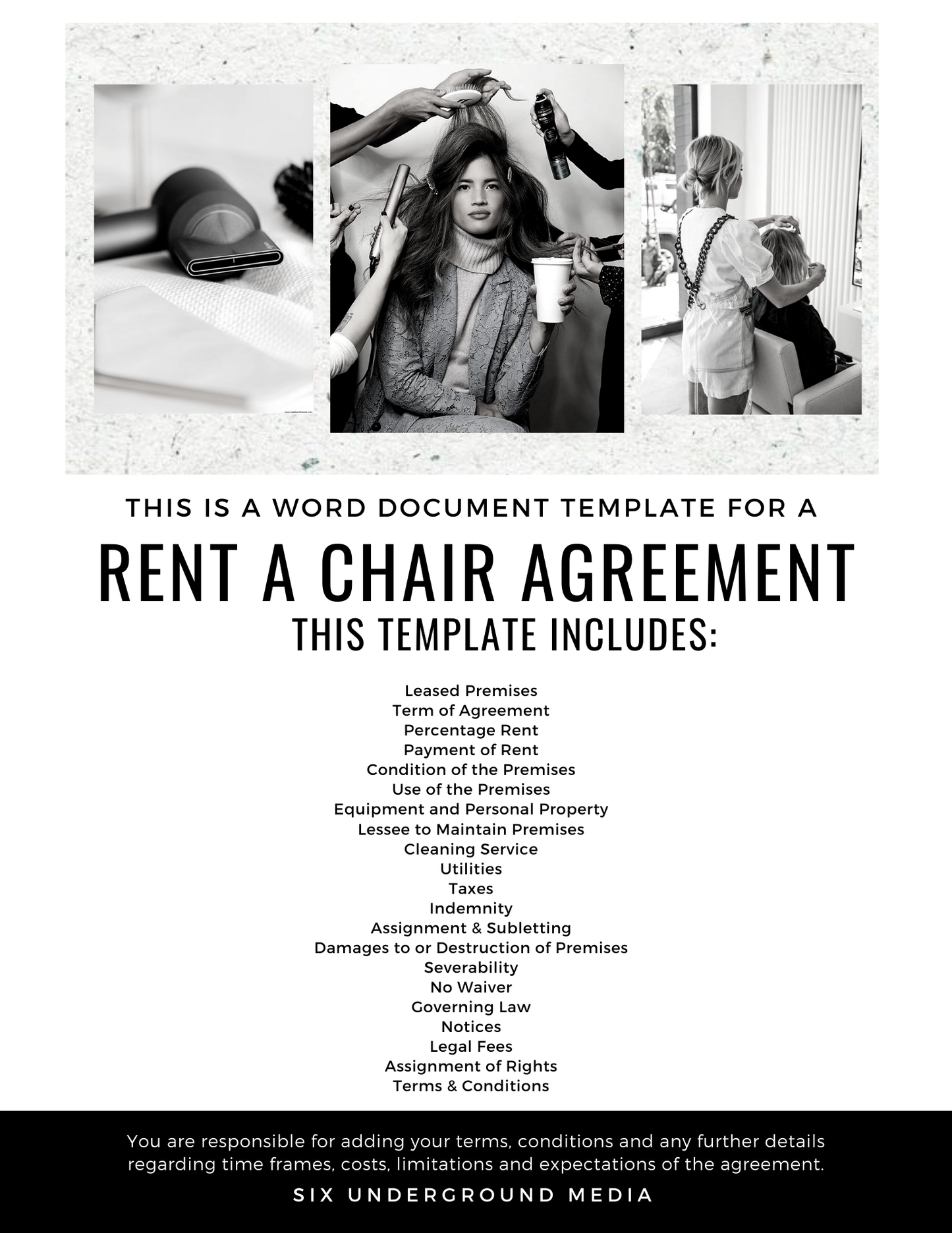 Salon Rent A Chair Agreement (booth rental agreement)