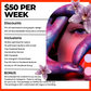 $50 per week social media package including publishing