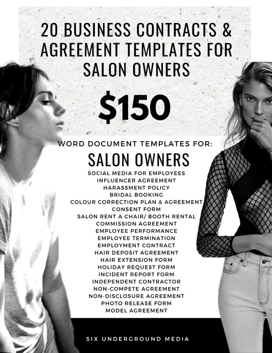 20 Business Contracts & Agreement Templates for Salon Owners