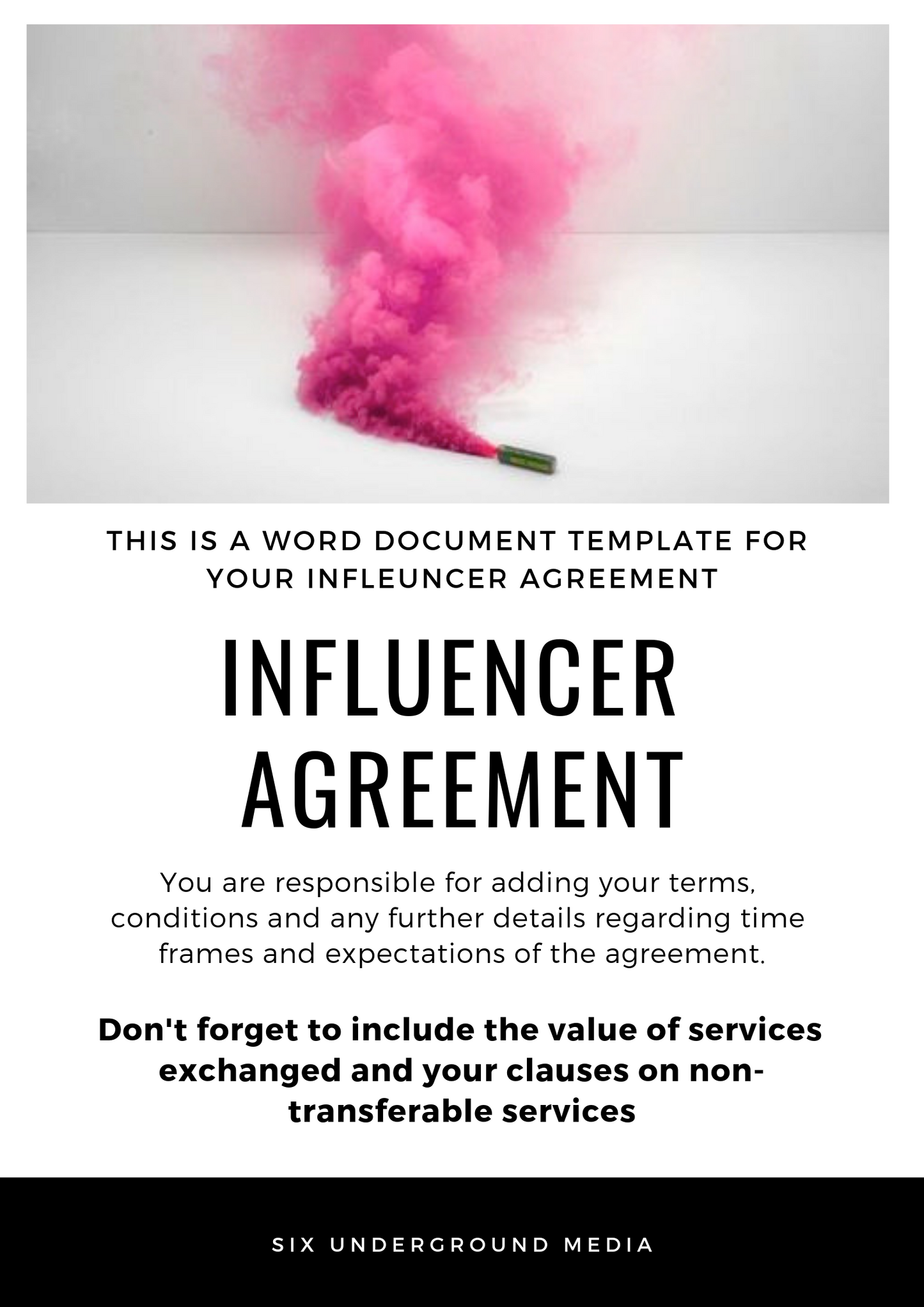 Bundle | Influencer Agreement X Social Media Employment Template