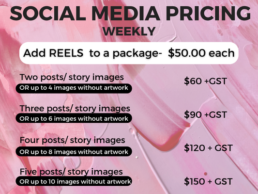 Social Media Weekly Pricing